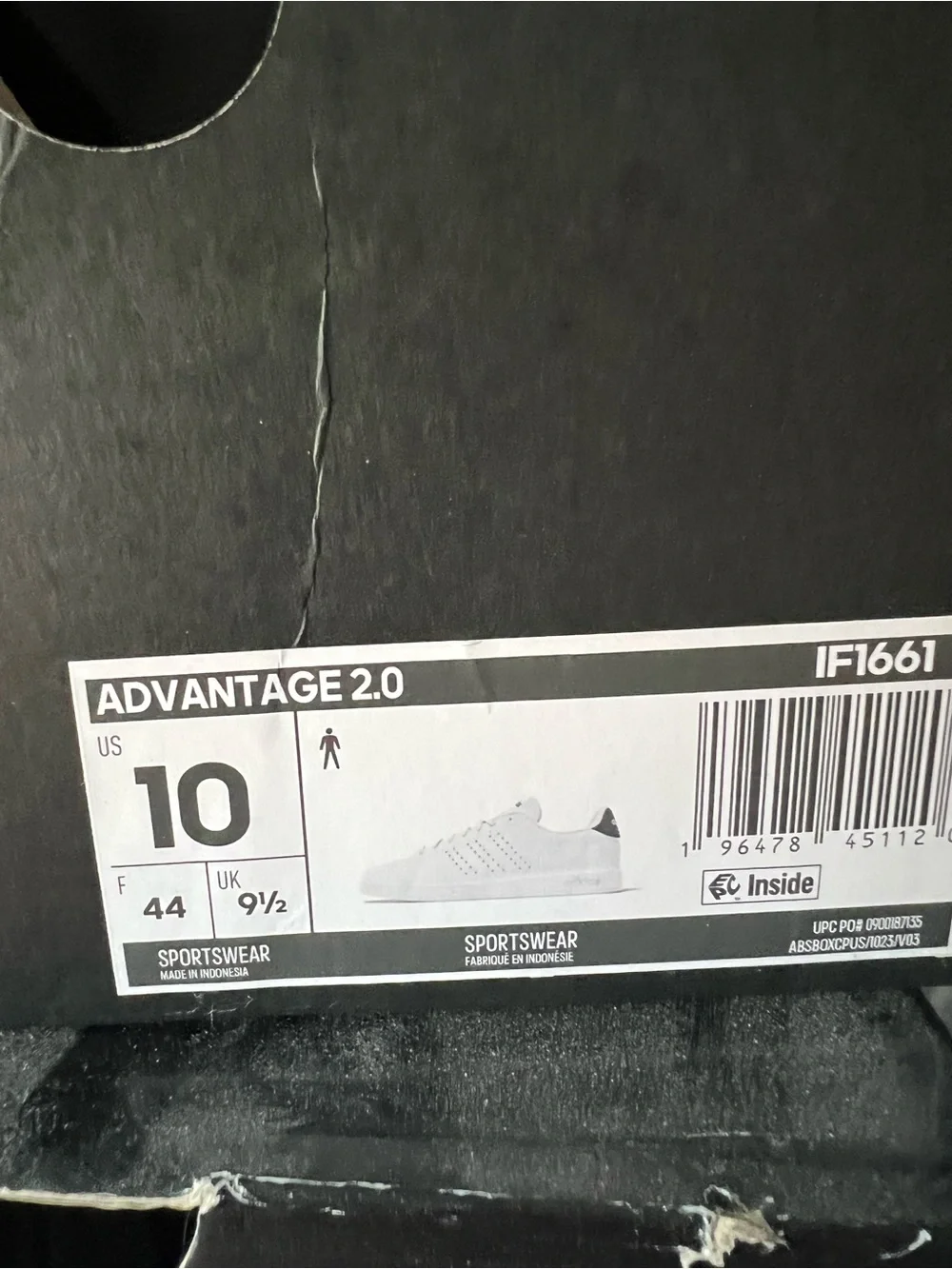 Adidas Men's Advantage 2.0 Sneakers M10 W 11